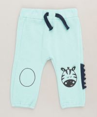 Calca-Infantil-em-Moletom-com-Bordado-em-Algodao---Sustentavel-Verde-Claro-9118885-Verde_Claro_1