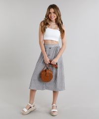 Saia-Midi-Feminina-Xadrez-Vichy-com-Botoes-Off-White-9278888-Off_White_3