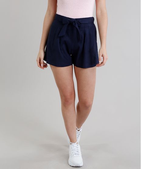Short-Feminino-Clochard-em-Linho-com-Faixa-de-Amarrar-Azul-Marinho-9249361-Azul_Marinho_1