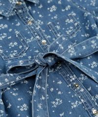 Vestido-Chemise-Jeans-Infantil-Estampado-Floral-com-Bolsos-Manga-Curta-Azul-Escuro-9174605-Azul_Escuro_4