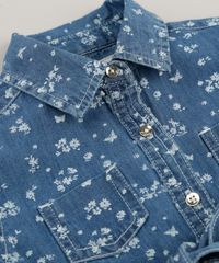 Vestido-Chemise-Jeans-Infantil-Estampado-Floral-com-Bolsos-Manga-Curta-Azul-Escuro-9174605-Azul_Escuro_5