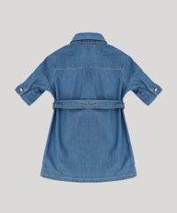 Vestido-Chemise-Jeans-Infantil-com-Bolsos-Manga-Curta-Azul-Medio-9174606-Azul_Medio_2