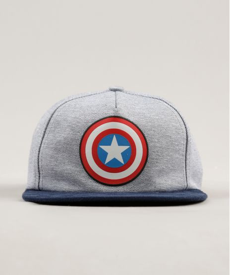 Bone-Infantil-Capitao-America-Aba-Reta-Cinza-9238603-Cinza_1