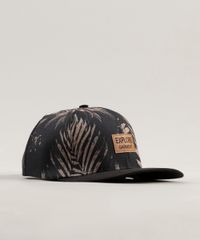 Bone-Masculino-Estampado-de-Folhagem-Aba-Reta-Preto-9301864-Preto_2