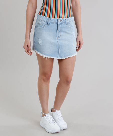 Saia-Jeans-Feminina-Diamond-Destroyed-Barra-Desfiada-Azul-Claro-9281307-Azul_Claro_1 Saia-Jeans-Feminina-Diamond-Destroyed-Barra-Desfiada-Azul-Claro-9281307-Azul_Claro_1