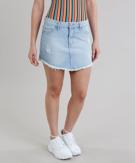 Saia-Jeans-Feminina-Diamond-Destroyed-Barra-Desfiada-Azul-Claro-9281307-Azul_Claro_1