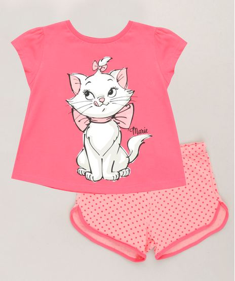 Pijama-Infantil-Marie-Manga-Curta-em-Algodao---Sustentavel-Rosa-Escuro-9223607-Rosa_Escuro_1