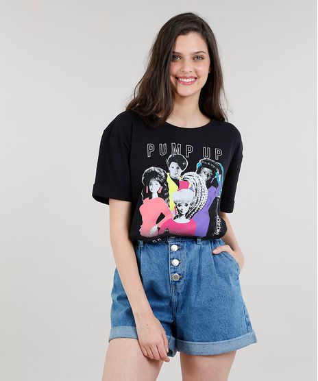 T-shirt-Feminina-Barbie--Pump-It--Manga-Curta-Preta-9329757-Preto_1