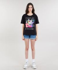 T-shirt-Feminina-Barbie--Pump-It--Manga-Curta-Preta-9329757-Preto_3