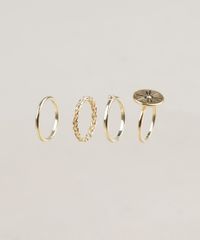 Kit-de-4-Aneis-Femininos-Dourado-9218479-Dourado_1