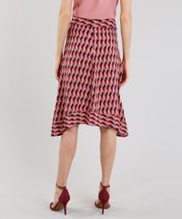 Saia-Evase-Feminina-Estampada-Geometrica-Assimetrica-Coral-9186966-Coral_2