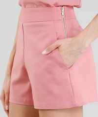 Short-Feminino-Cintura-Alta-com-Ziper-Rose-8730697-Rose_4