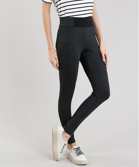 Calca-Feminina-Legging-Cos-Largo-com-Elastico-Cinza-Mescla-Escuro-8921959-Cinza_Mescla_Escuro_1