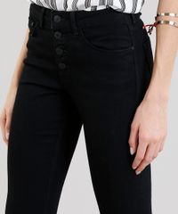 Calca-Jeans-Feminina-Slim-com-Botoes-Preta-9299942-Preto_4