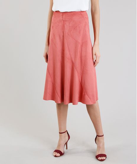 Saia-Midi-Feminina-em-Suede-Coral-9213240-Coral_1