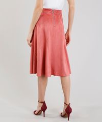 Saia-Midi-Feminina-em-Suede-Coral-9213240-Coral_2