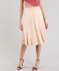 Saia-Midi-Feminina-em-Suede-Rose-9213240-Rose_1