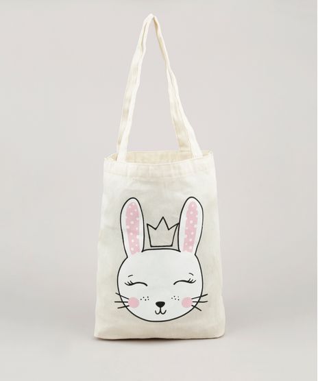 Bolsa-Feminina-em-Lona-com-Estampa-de-Coelho-Bege-Claro-9238333-Bege_Claro_1