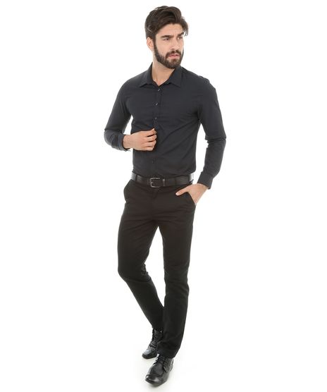 Camisa-Listrada-Slim-Fit-Preta-7819917-Preto_1