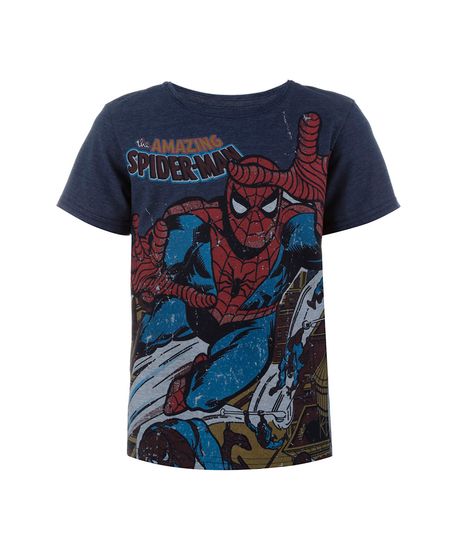 Camiseta-com-Estampa-Homem-Aranha-Infantil-Menino-Azul-Escuro-8050532-Azul_Escuro_1