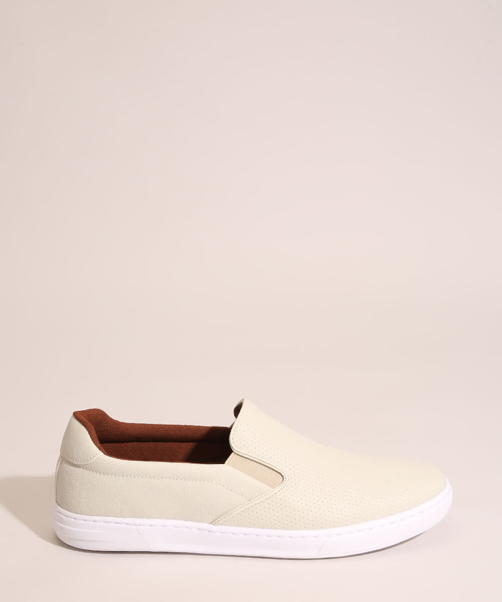 Tênis Masculino Slip On Furos Oneself Off White