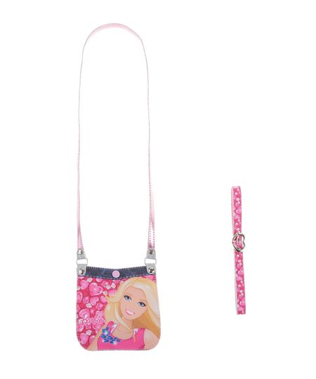 Kit-de-Bolsa---Cinto-Barbie-Infantil-Menina-Rosa-8079397-Rosa_1