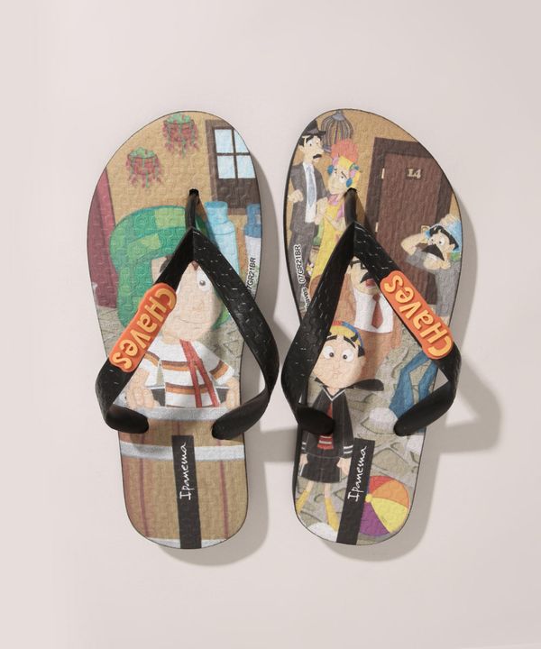 Chinelo Infantil Chaves Ipanema Preto 25-26