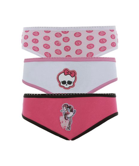 Kit-de-Calcinhas-Monster-High-Infantil-Menina-Rosa-8014521-Rosa_1