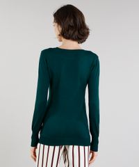 Sueter-Feminino-Basico-em-Trico-Manga-Longa-Gola-Redonda--Verde-Escuro-8836110-Verde_Escuro_2