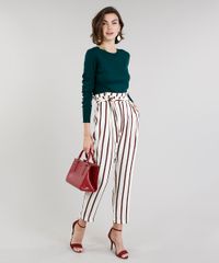 Sueter-Feminino-Basico-em-Trico-Manga-Longa-Gola-Redonda--Verde-Escuro-8836110-Verde_Escuro_3