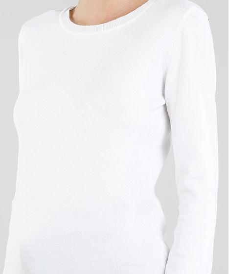 sueter feminino gola redonda