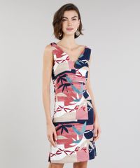 Vestido-Feminino-Estampado-de-Folhagem-com-Argola-Decote-V-Rose-9197160-Rose_1