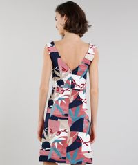 Vestido-Feminino-Estampado-de-Folhagem-com-Argola-Decote-V-Rose-9197160-Rose_2