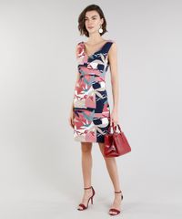 Vestido-Feminino-Estampado-de-Folhagem-com-Argola-Decote-V-Rose-9197160-Rose_3