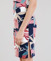 Vestido-Feminino-Estampado-de-Folhagem-com-Argola-Decote-V-Rose-9197160-Rose_4