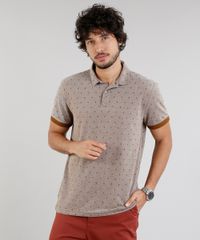Polo-Masculina-em-Piquet-Estampada-Manga-Curta-Caramelo-9115126-Caramelo_1