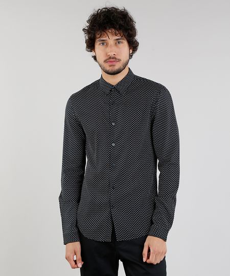 Camisa-Masculina-Slim-Estampada-Manga-Longa-Preta-9089574-Preto_1