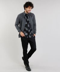 Camisa-Masculina-Slim-Estampada-Floral-Manga-Longa-Preta-9089559-Preto_3