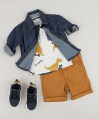 Camiseta-Infantil-Estampada-de-Dinossauros-Manga-Curta-Gola-Careca-Cinza-Mescla-Claro-9227994-Cinza_Mescla_Claro_3