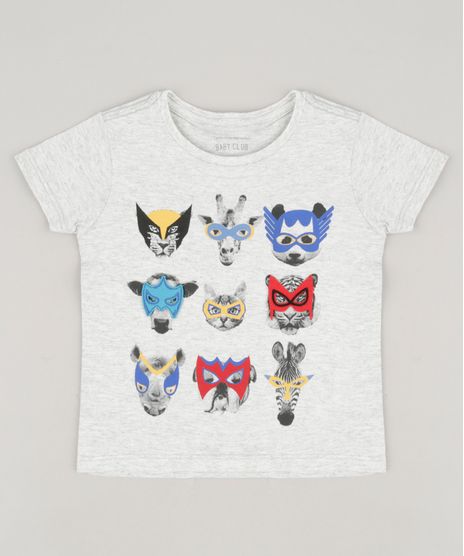 Camiseta-Infantil-com-Estampa-Interativa-Animais-Manga-Curta-Gola-Careca-Cinza-Mescla-Claro-9234056-Cinza_Mescla_Claro_1