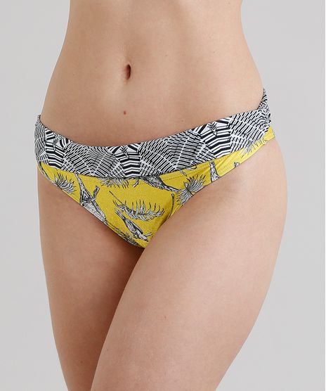 Biquini-Calcinha-Tanga-com-Cos-Virado-Estampado-de-Passaros-Amarelo-9049684-Amarelo_1