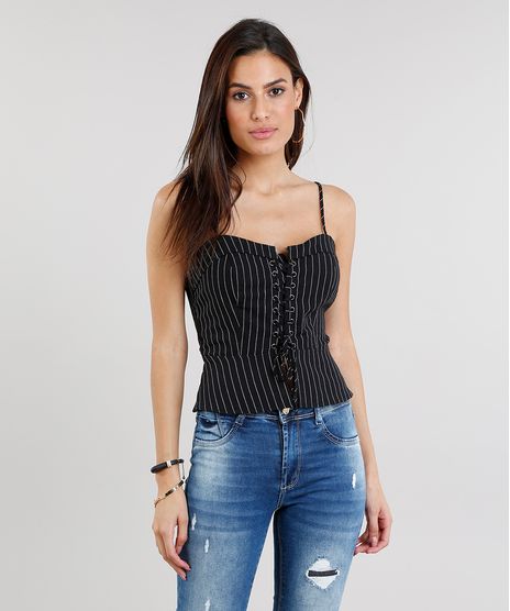 Regata-Cropped-Feminina-Risca-de-Giz-com-Lace-Up-Alca-Fina-Preta-9186333-Preto_1