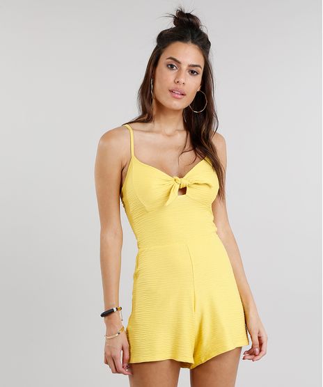 Macaquinho-Feminino-com-No-no-Decote-Amarelo-9279407-Amarelo_1
