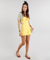 Macaquinho-Feminino-com-No-no-Decote-Amarelo-9279407-Amarelo_3