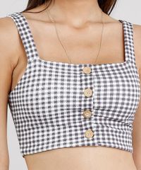 Top-Cropped-Feminino-Estampado-Xadrez-Vichy-com-Botoes-Preto-9269606-Preto_4