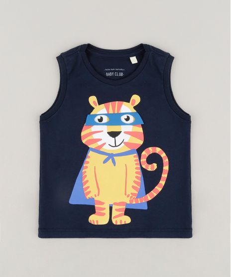 Regata-Infantil-com-Estampa-Interativa-Tigre-em-Algodao---Sustentavel-Azul-Marinho-9234009-Azul_Marinho_1
