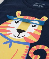 Regata-Infantil-com-Estampa-Interativa-Tigre-em-Algodao---Sustentavel-Azul-Marinho-9234009-Azul_Marinho_4