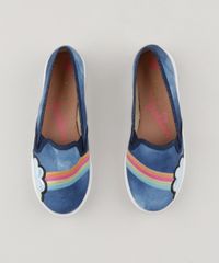 Tenis-Slip-On-Infantil-Molekinha-com-Bordado-de-Arco-Iris-Azul-9272178-Azul_4
