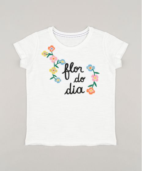 Blusa-Infantil-Fabula-com-Bordado--Flor-do-Dia--Manga-Curta-Decote-Redondo-Off-White-9225087-Off_White_1