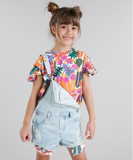 Blusa-Infantil-Fabula-Estampada-de-Folhas-Manga-Curta-com-Babado-Decote-Redondo-Off-White-9235245-Off_White_1